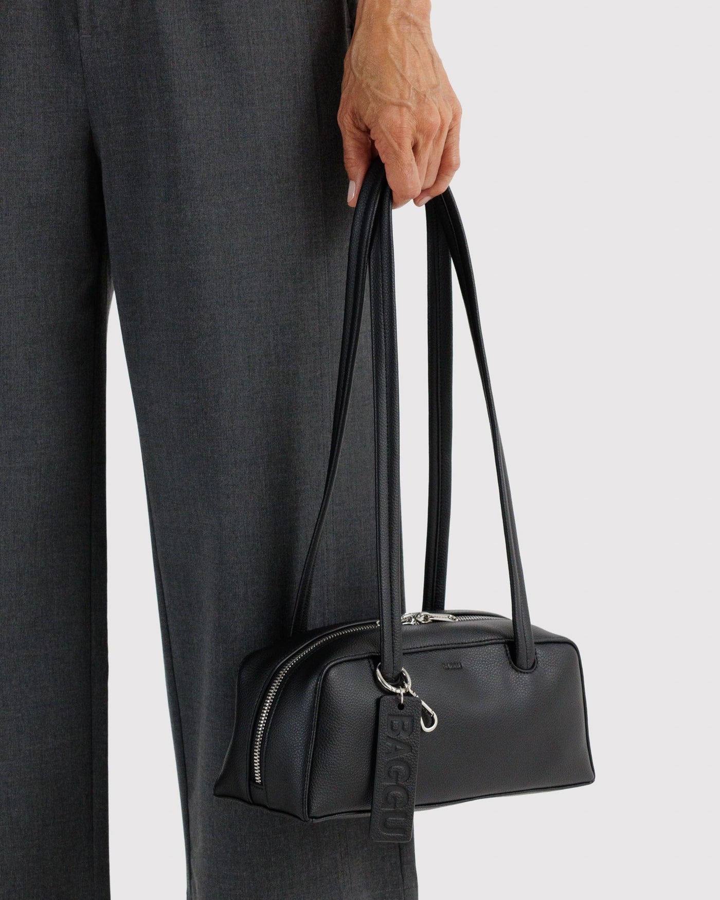 Small Recycled Leather Bowler Bag M4