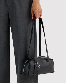 Small Recycled Leather Bowler Bag M4