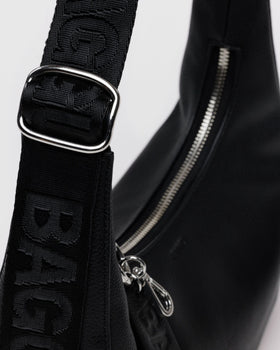 Small Recycled Leather Crescent Bag L0