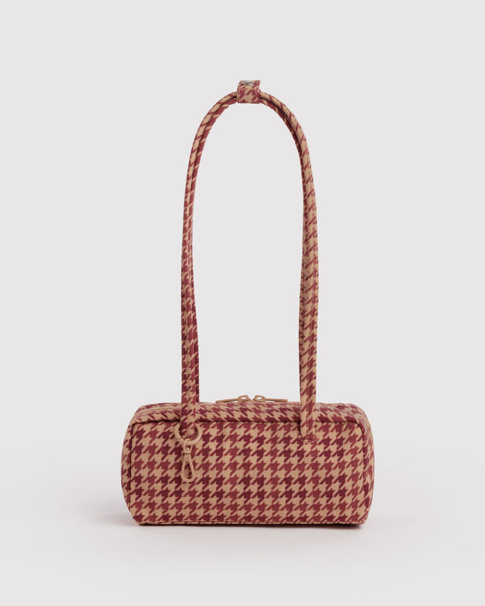Small Nylon Bowler Bag F1 - Tan Houndstooth / OS
