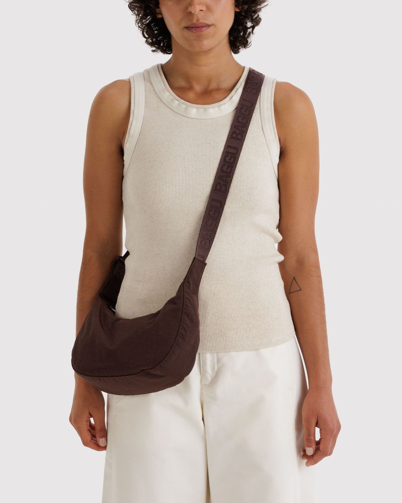 Small Nylon Crescent Bag W4
