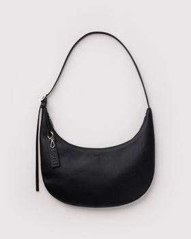 Medium Recycled Leather Flat Crescent W2