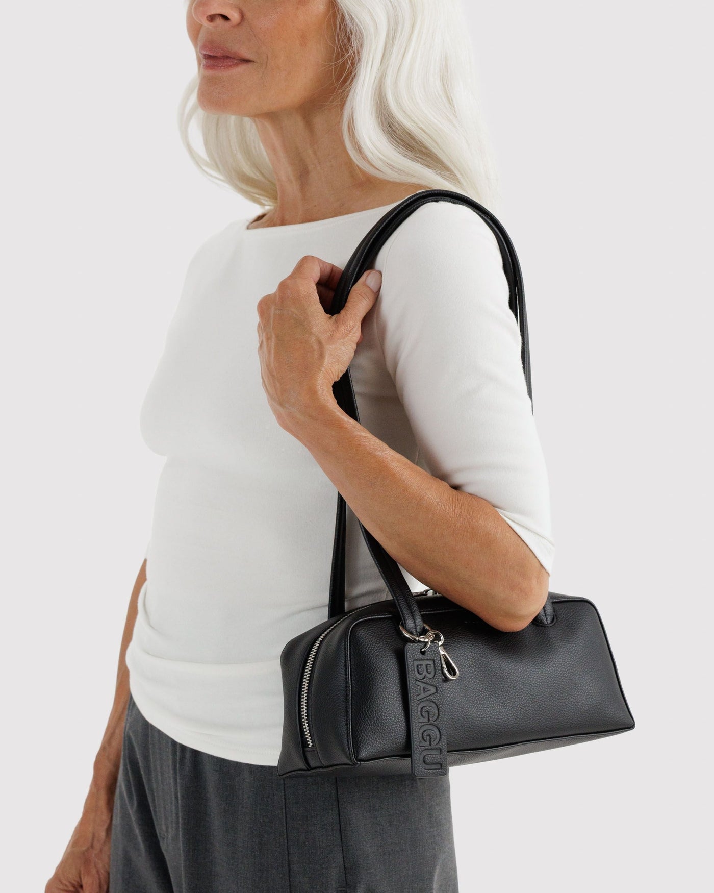 Small Recycled Leather Bowler Bag M4
