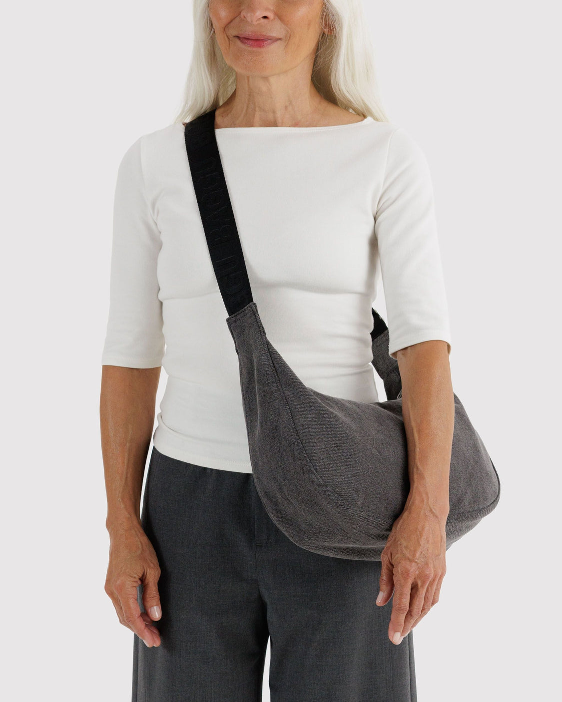 Medium Denim Crescent Bag N6