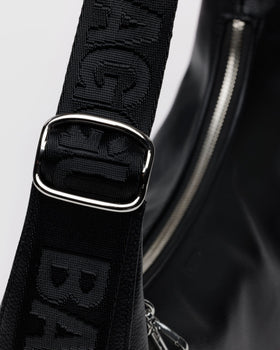 Medium Recycled Leather Crescent Bag N9