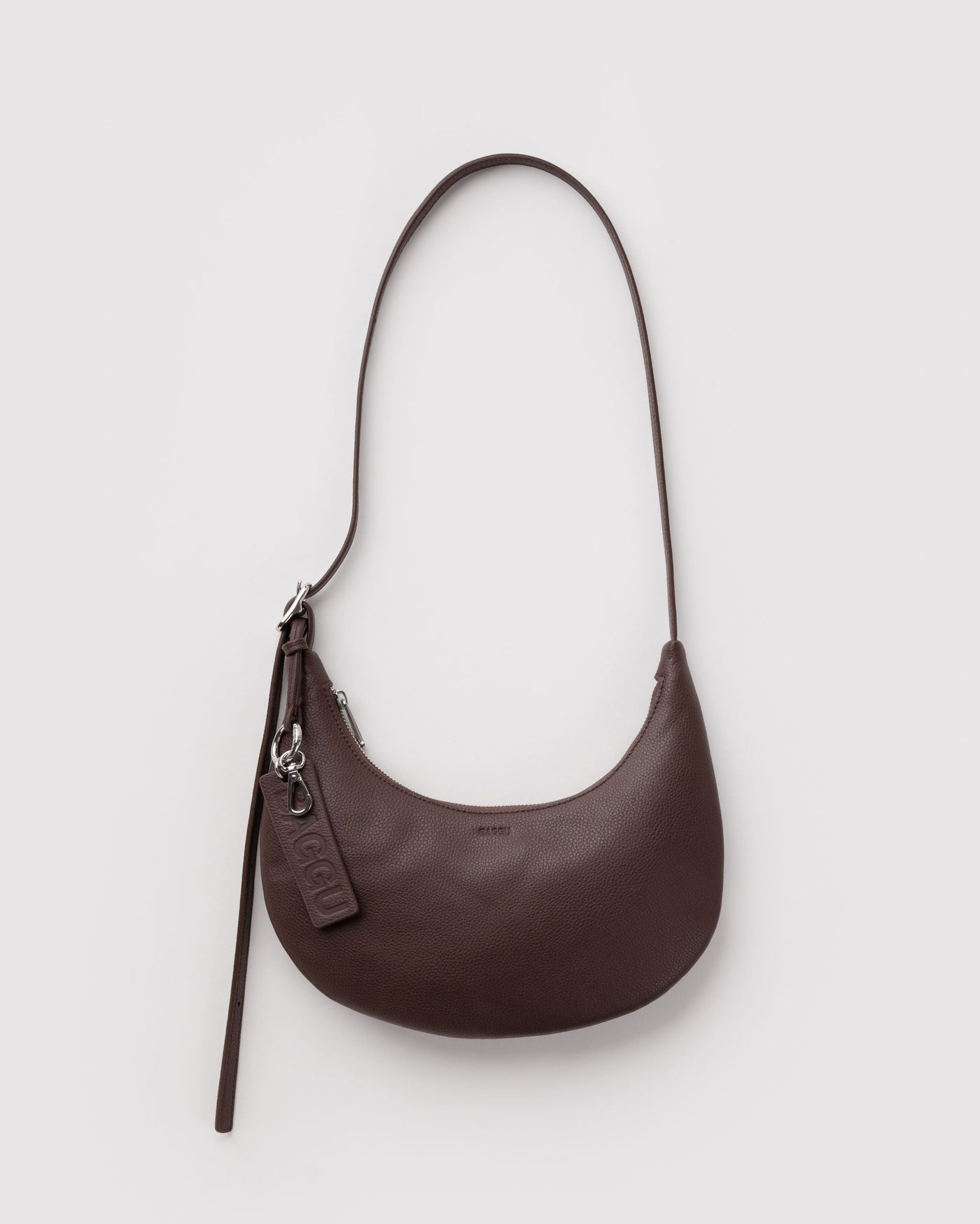 Small Recycled Leather Flat Crescent O1