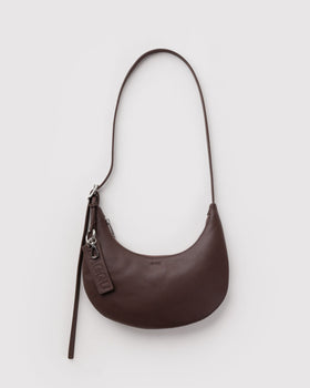Small Recycled Leather Flat Crescent O1
