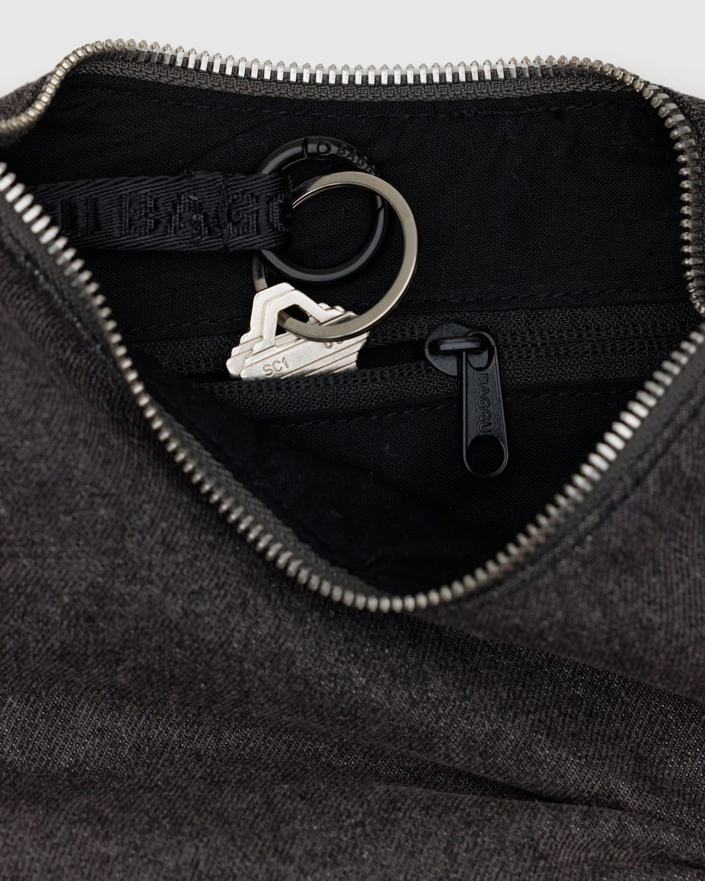 Small Denim Crescent Bag T2