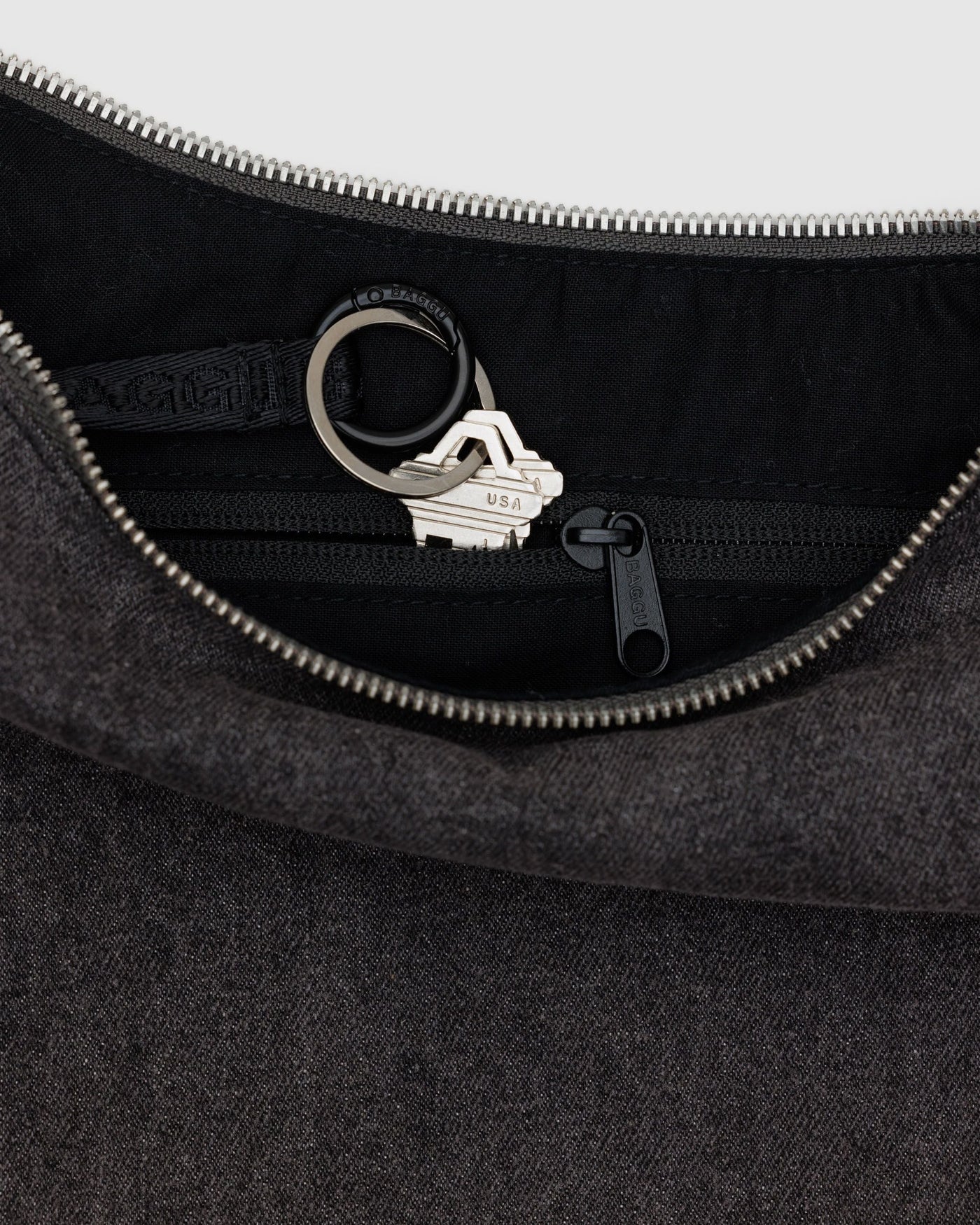 Medium Denim Crescent Bag N6