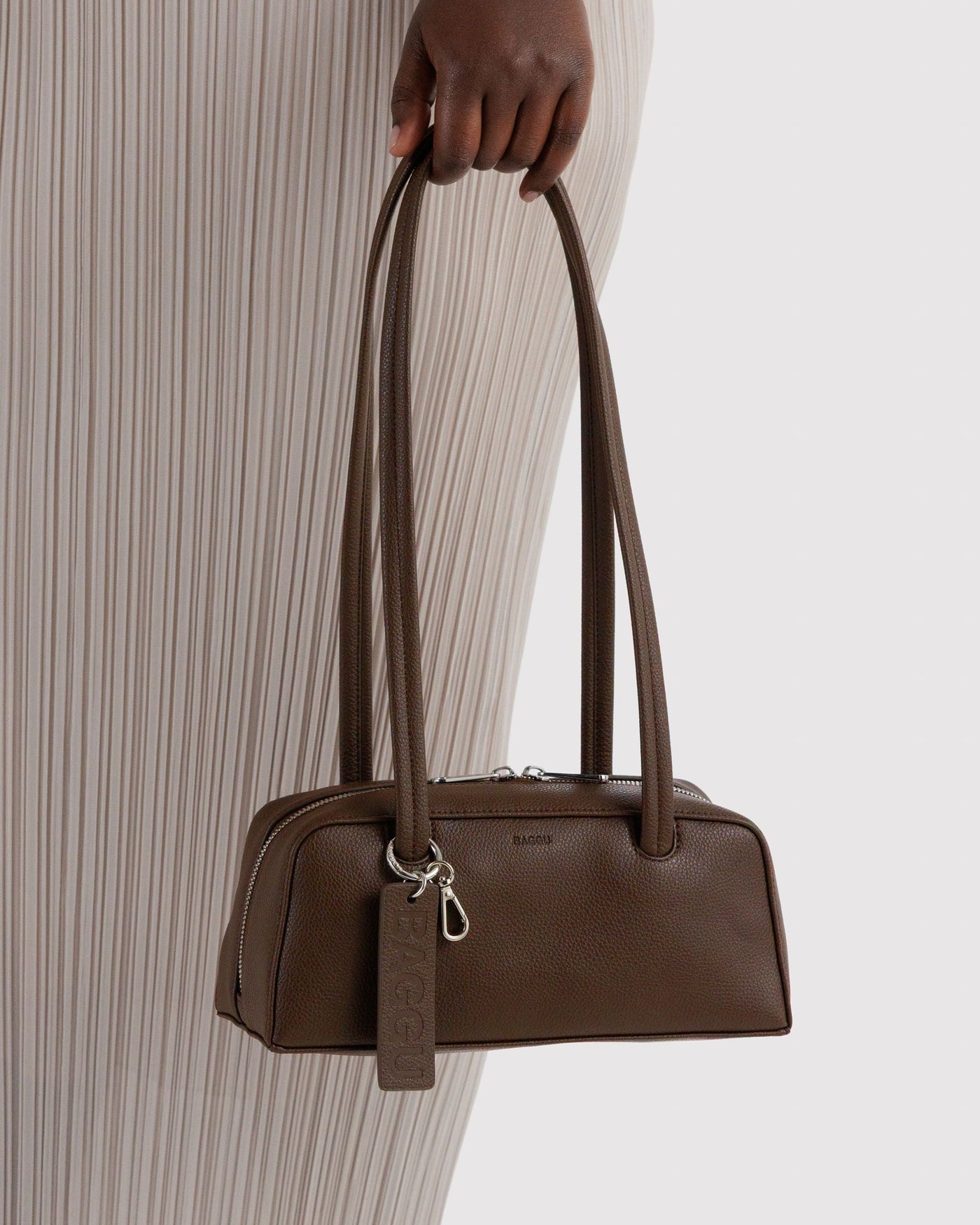 Small Recycled Leather Bowler Bag M4