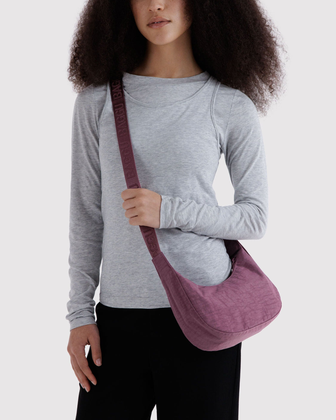 Small Nylon Crescent Bag W4