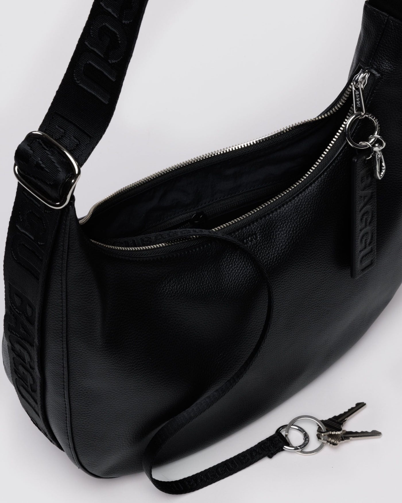 Medium Recycled Leather Crescent Bag N9