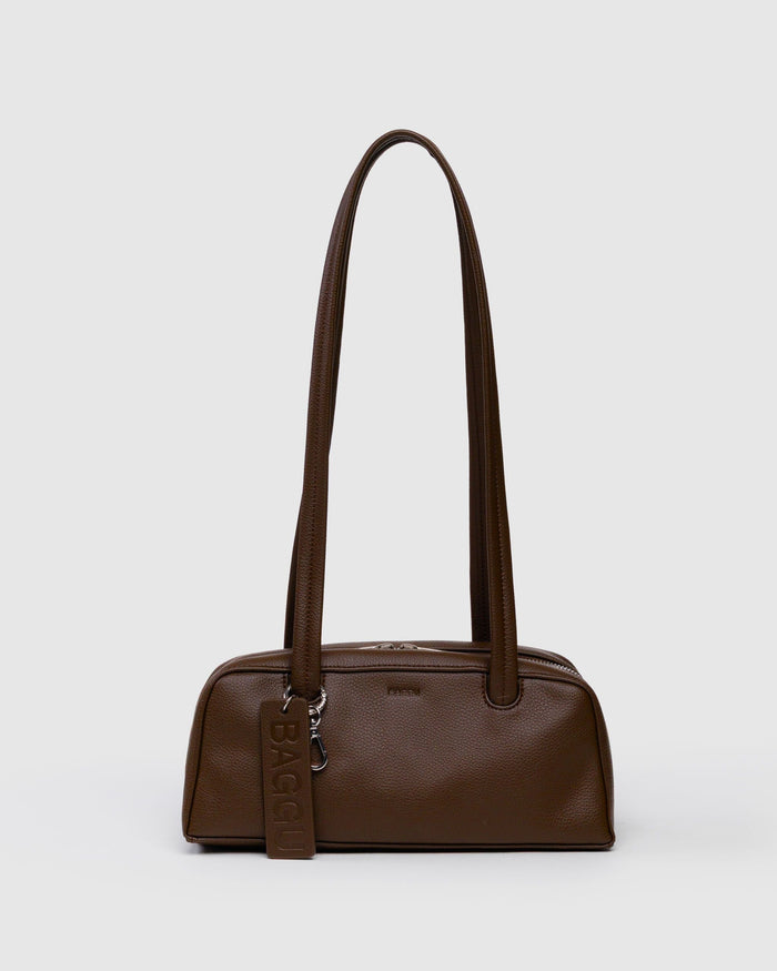 Small Recycled Leather Bowler Bag M4 - Brown / B