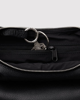 Small Recycled Leather Flat Crescent O1