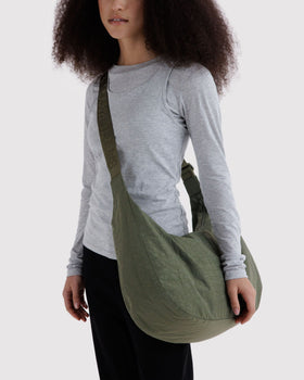 Large Nylon Crescent Bag E0