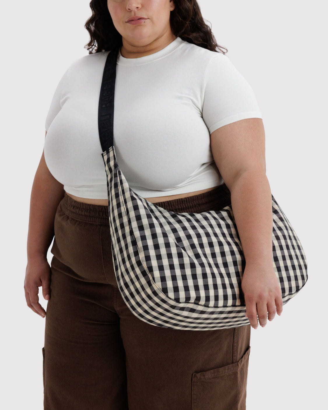 Large Nylon Crescent Bag E0