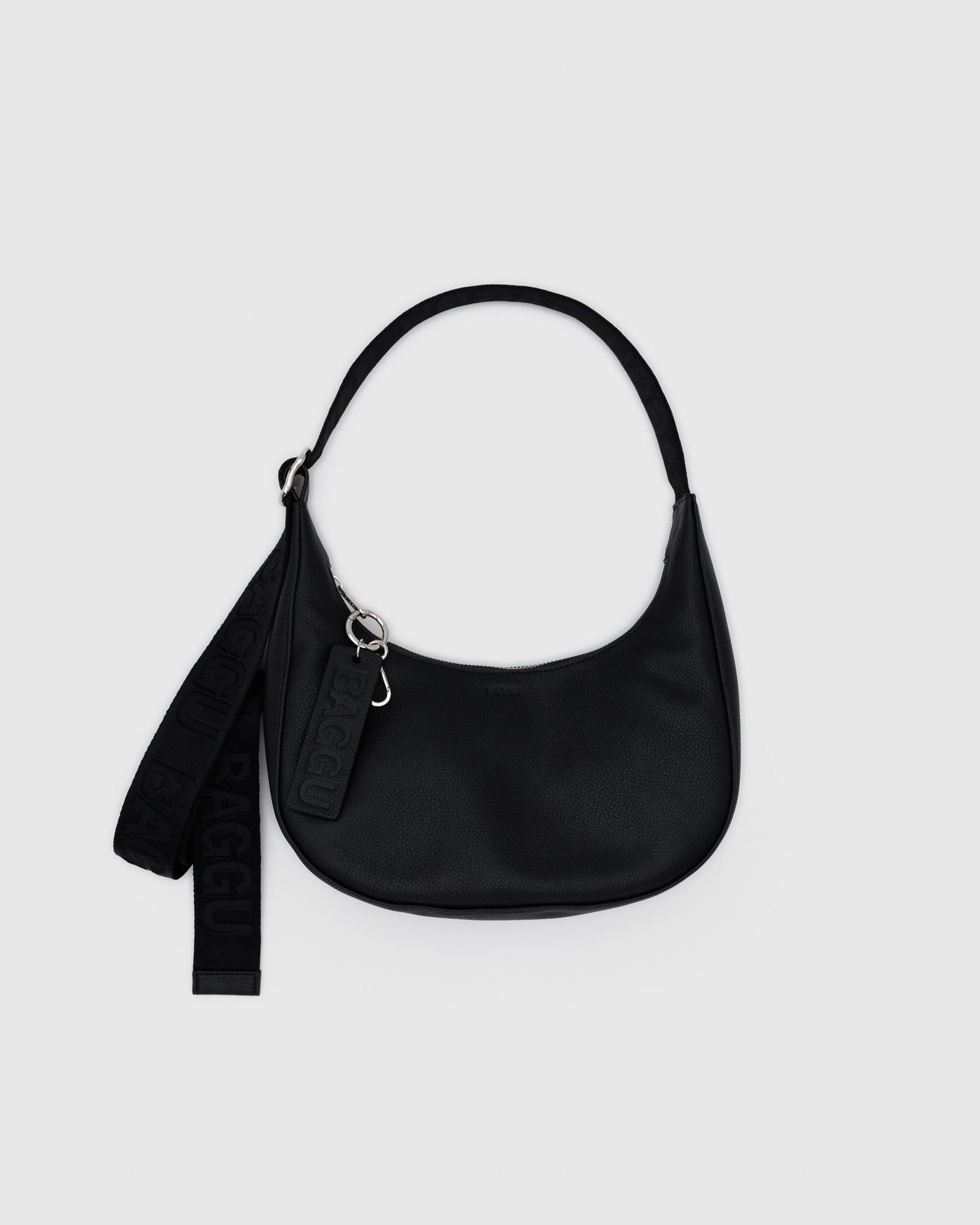 Small Recycled Leather Crescent Bag L0