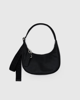 Small Recycled Leather Crescent Bag L0