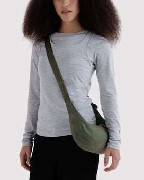 Small Nylon Crescent Bag W4